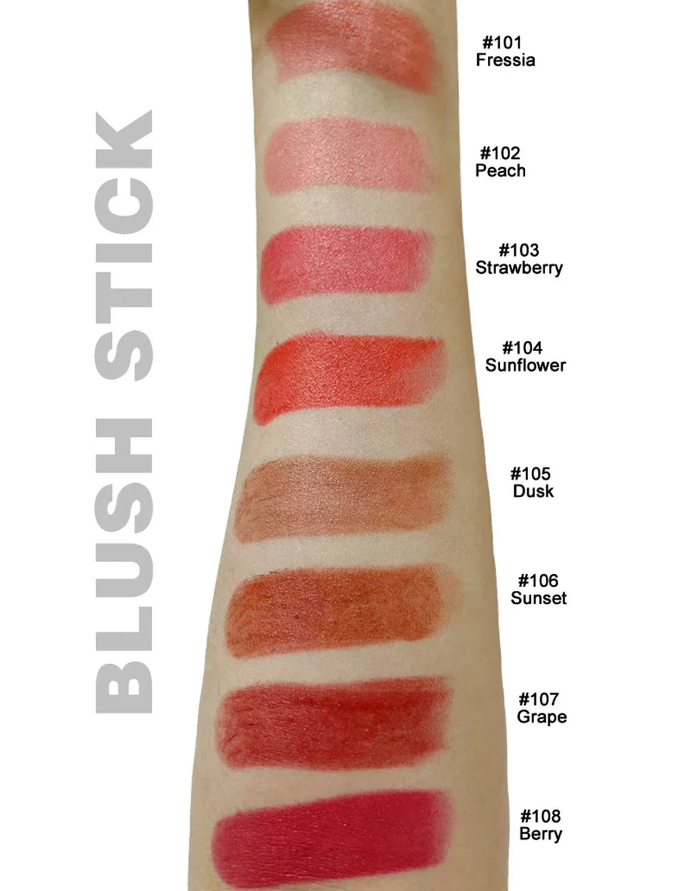 Private Label 29g Cream Blush Stick Bronzer Custom Bulk 8 Colors Waterproof Pigment Cute Blusher Makeup White Black Pink Tube