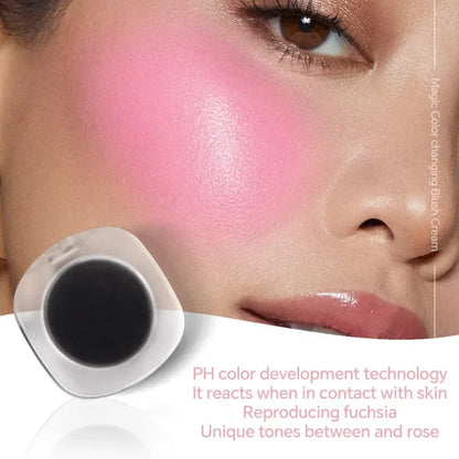 Private Label Color Changing Blush Cream Custom Waterproof Lasting Black Temperature Change Makeup Wholesale  Black-White Box