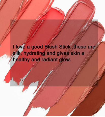 5-Color Private Label Blush Cream Stick Custom Bulk Blusher Foundation 2-in-1 Waterproof Powder Strip with Brush Head Makeup