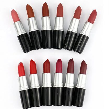 Metal Private Label Waterproof Lipstick Creamy Velvet Matte Cute Lipstick Logo Customize Brand Matte Lipstick