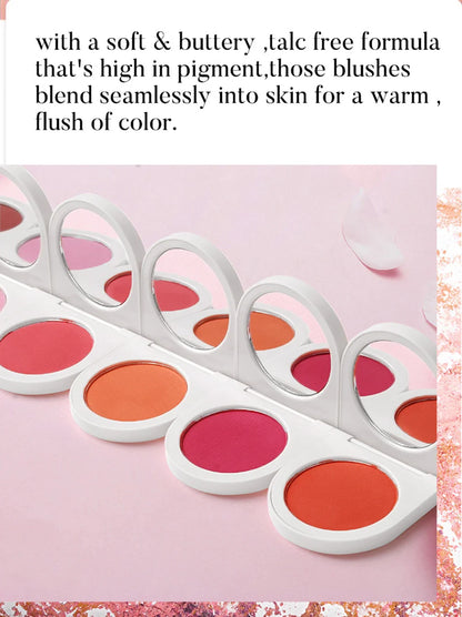 8-Color Private Label Blush Powder Custom Bulk Cute Cheek Blusher White Tube Single Color Rouge Powdering Pigment Face Makeup